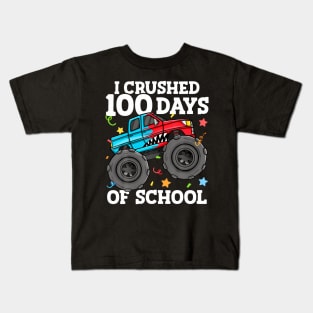 100 Days of School Monster Truck 100th Day of School Boys Kids T-Shirt